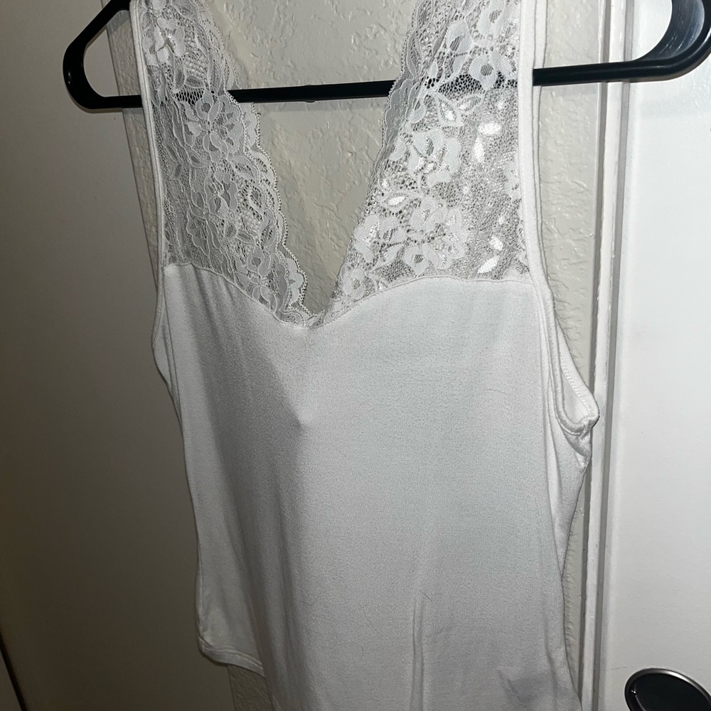 White Lace Tank Top